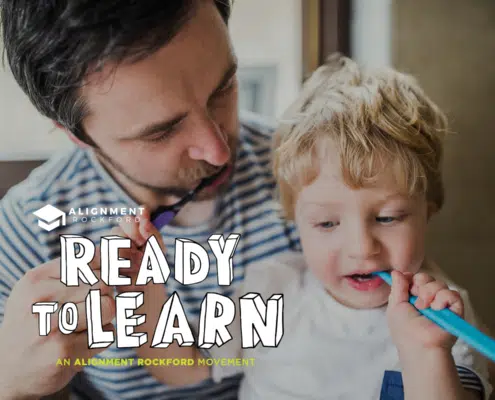 Square image of Ready to Learn Feature image of father and son