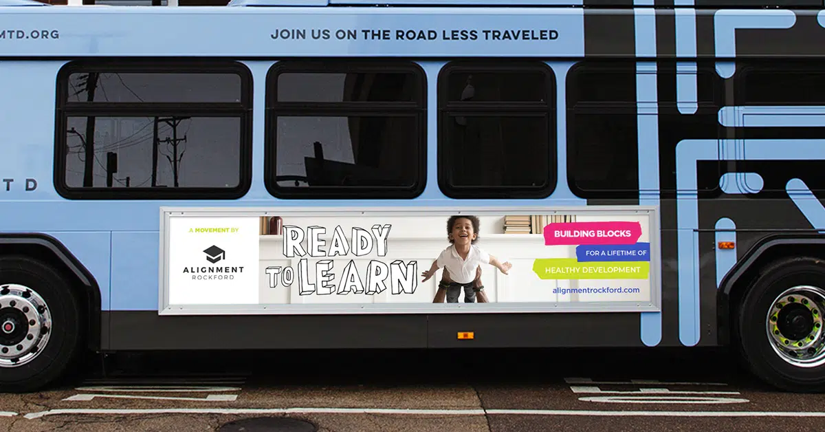 Ready to Learn Banner on Bus
