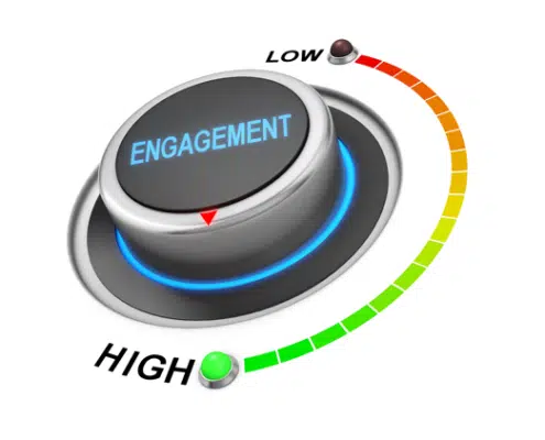 Engagement dial turning to high