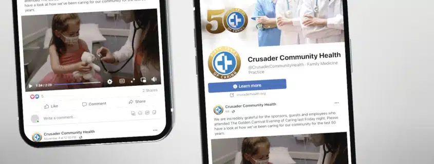 Crusader 50th Icon on social media