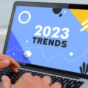 laptop showing 2023 website trends