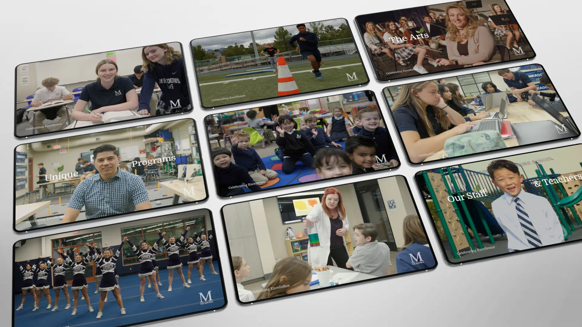 Screen shots of The Meadows School Annual Fund Video
