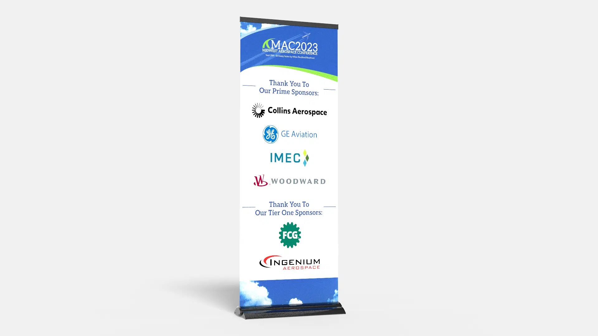 Midwest Aerospace Conference Collateral Pop-Up Banner