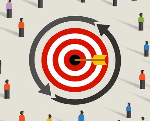 site retargeting in a crowd of people