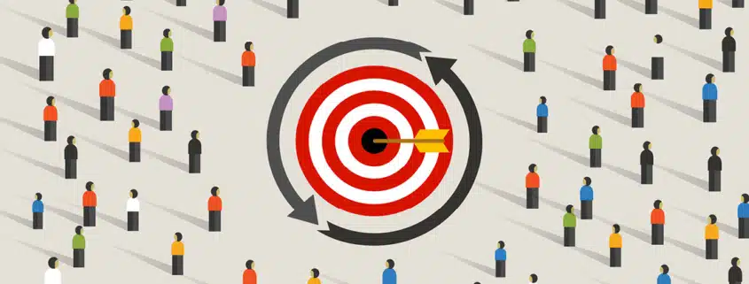 site retargeting in a crowd of people